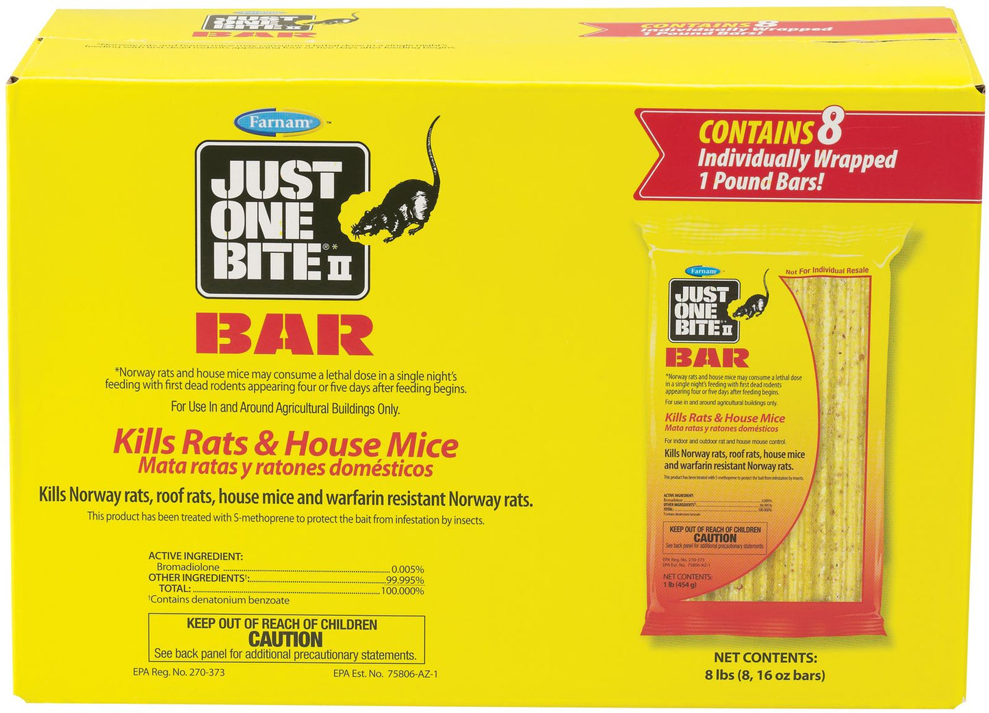 just one bite ii bars, 1 lb box, 8 count