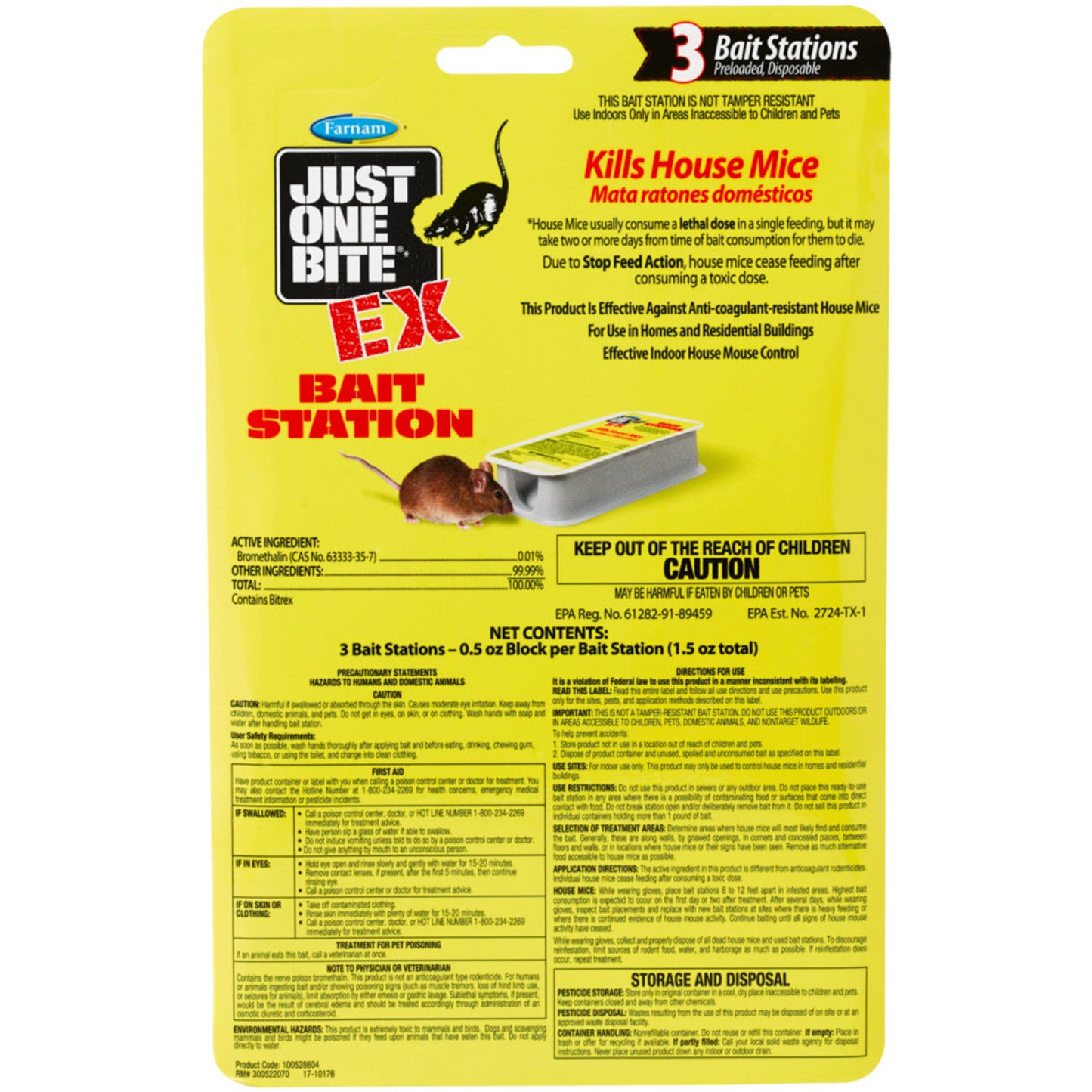 just one bite ex (0.5 oz) bait stations, 3-pk