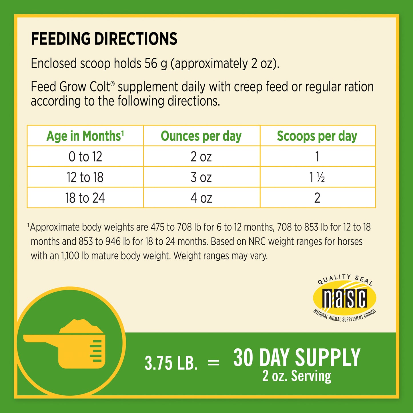 grow colt, 3.75 lb