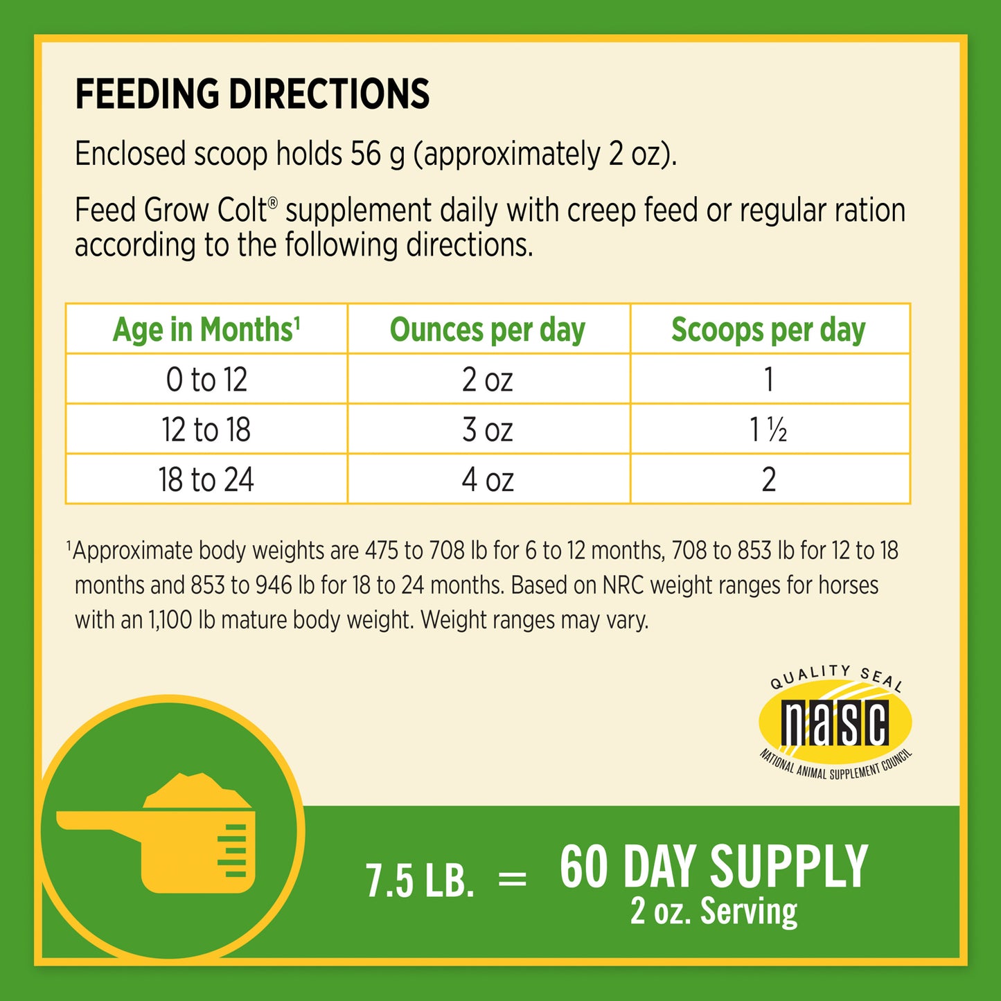 grow colt, 7.5 lb