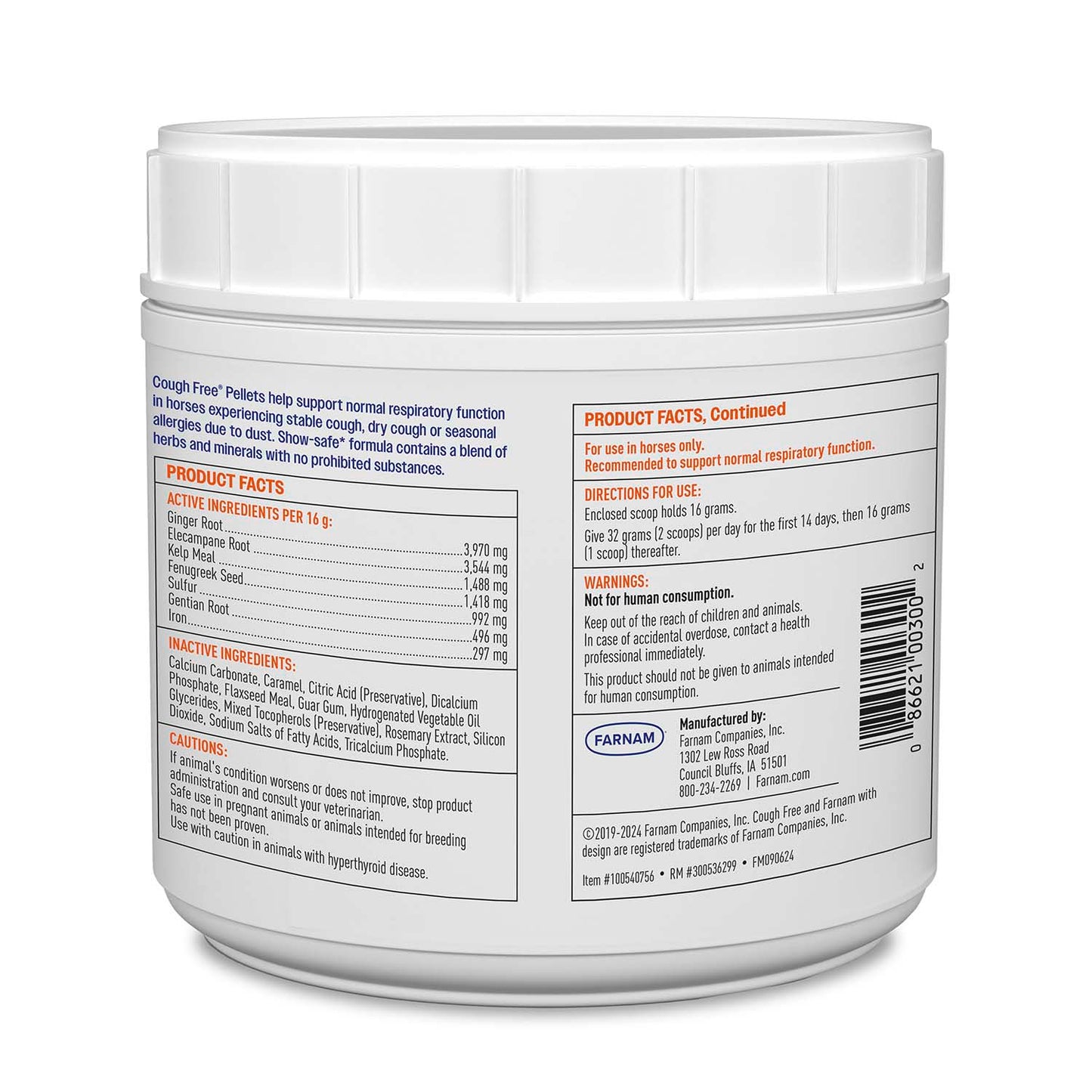 cough free pellets, 1.75 lb