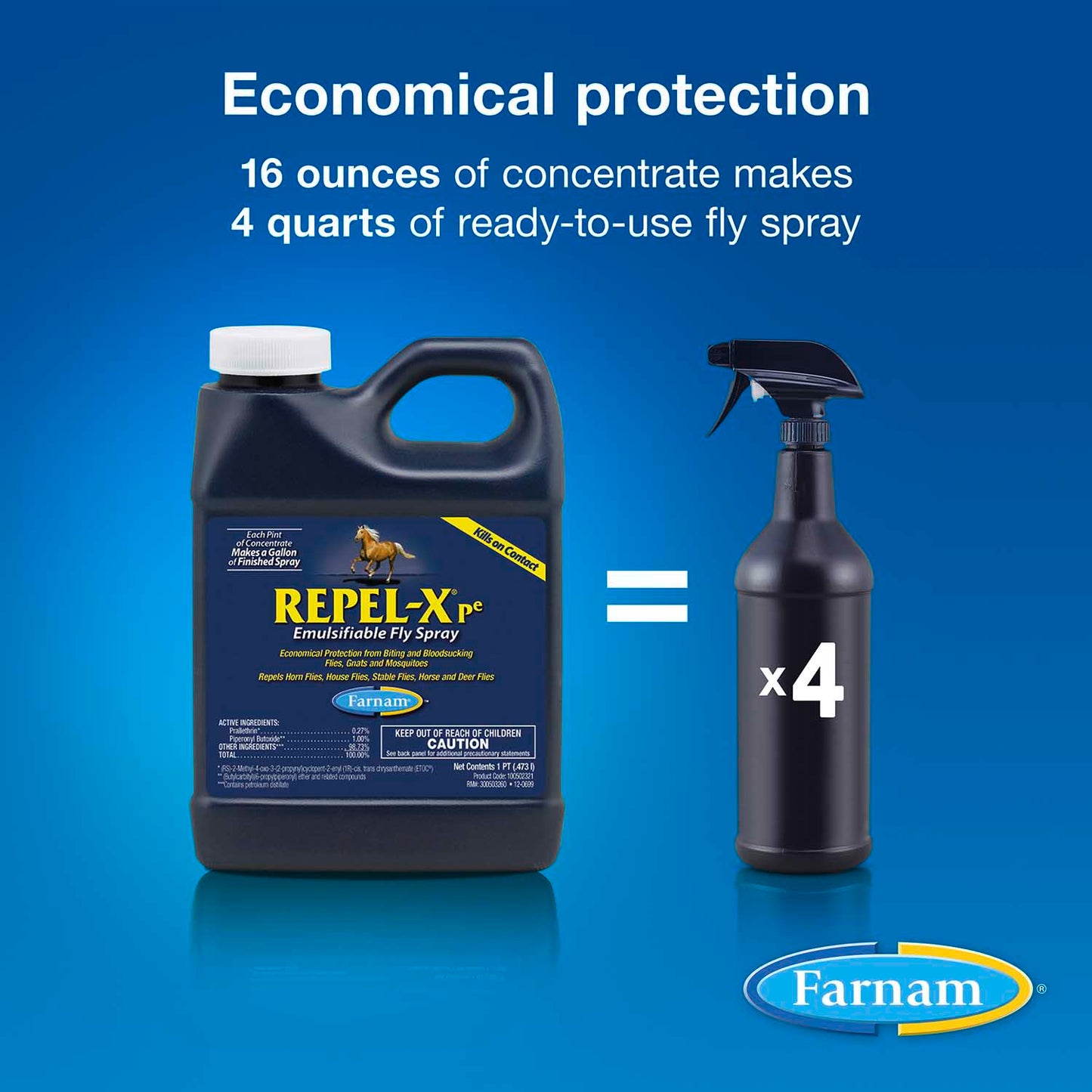 repel-x p(e) emulsifiable fly spray, 16 oz