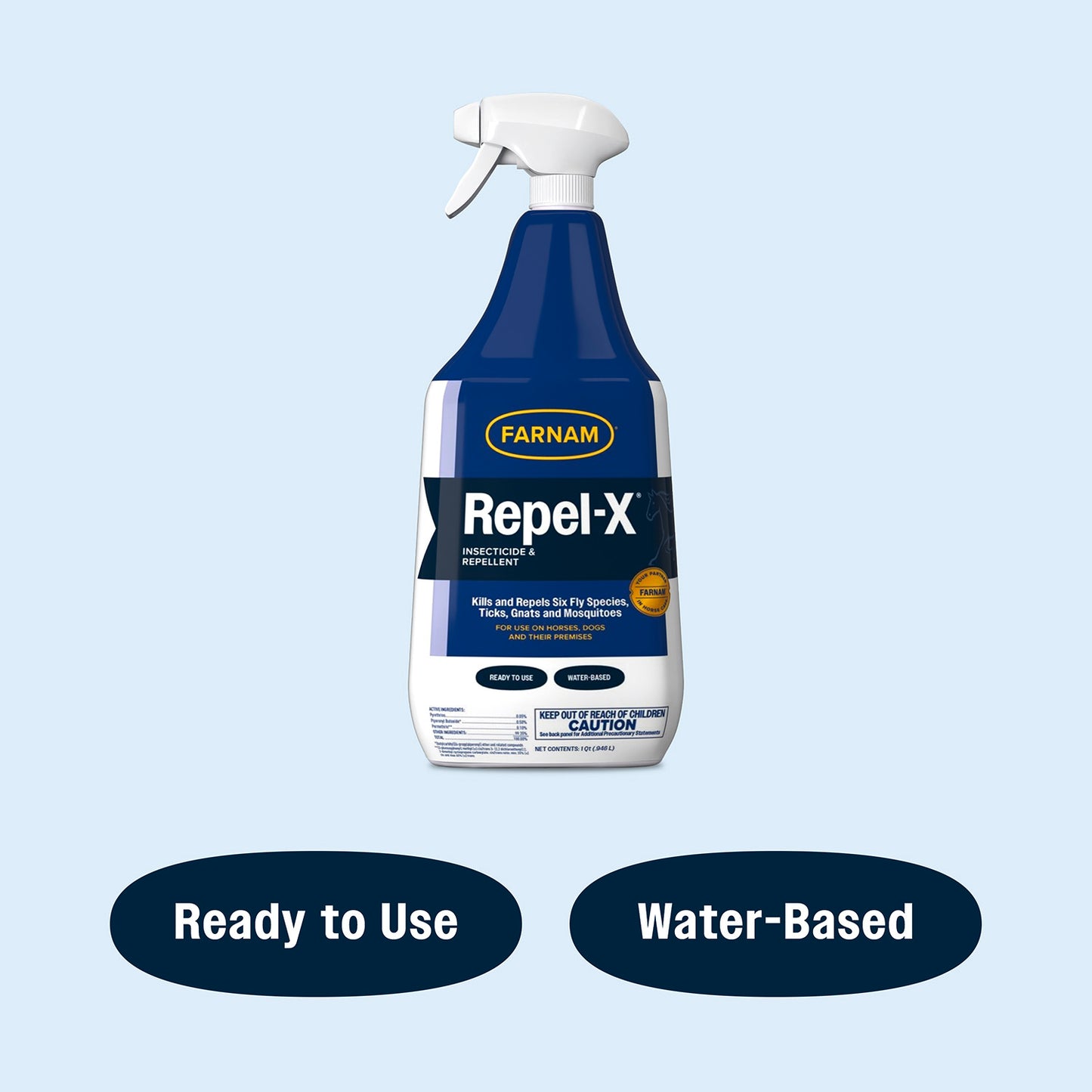 rtu repel-x fly spray, quart
