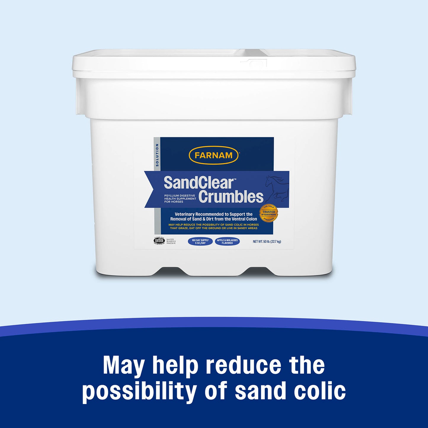 sand clear crumbles, 50 lb