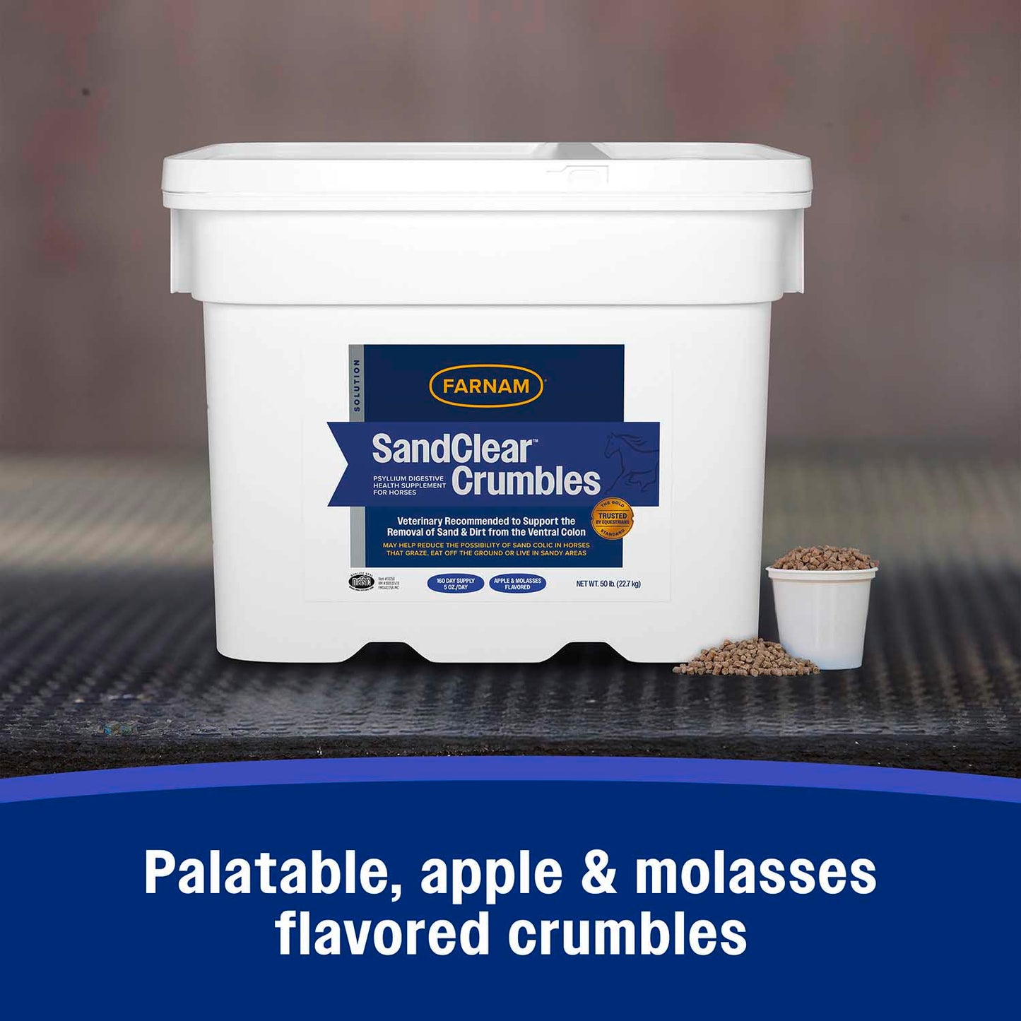 sand clear crumbles, 50 lb
