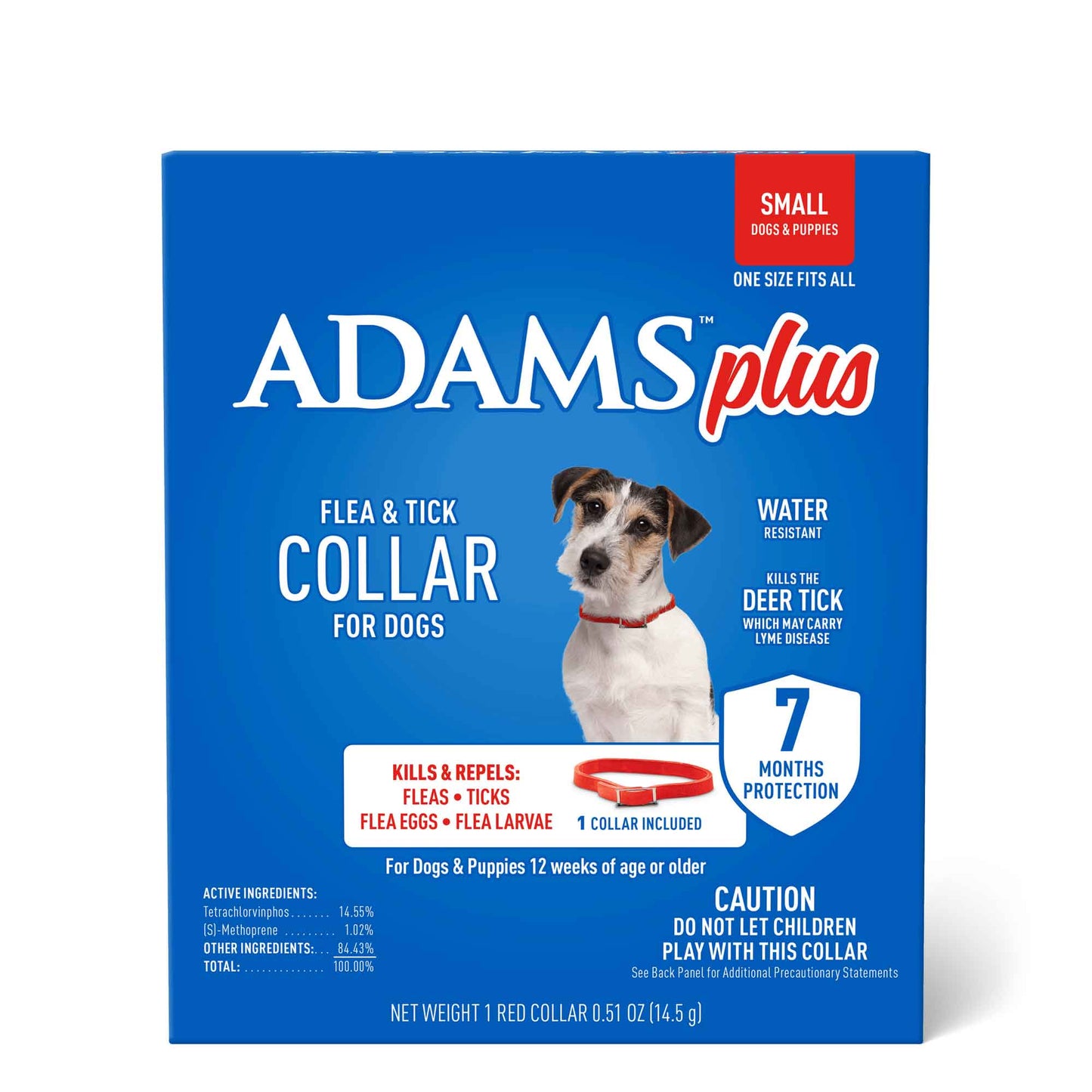 adams plus f/t collars for dogs - small