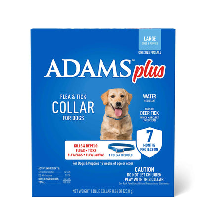 Adams Plus F/T Collars for Dogs - Large