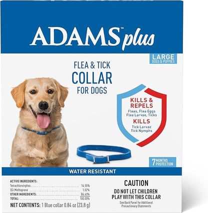 Adams Plus F/T Collars for Dogs - Large