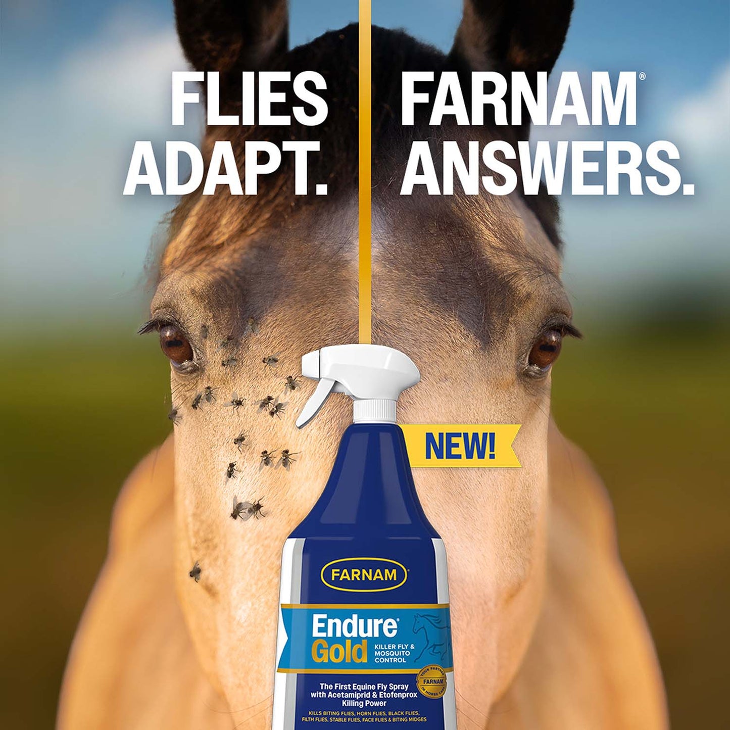 farnam endure gold killer fly & mosquito spray, 32 oz