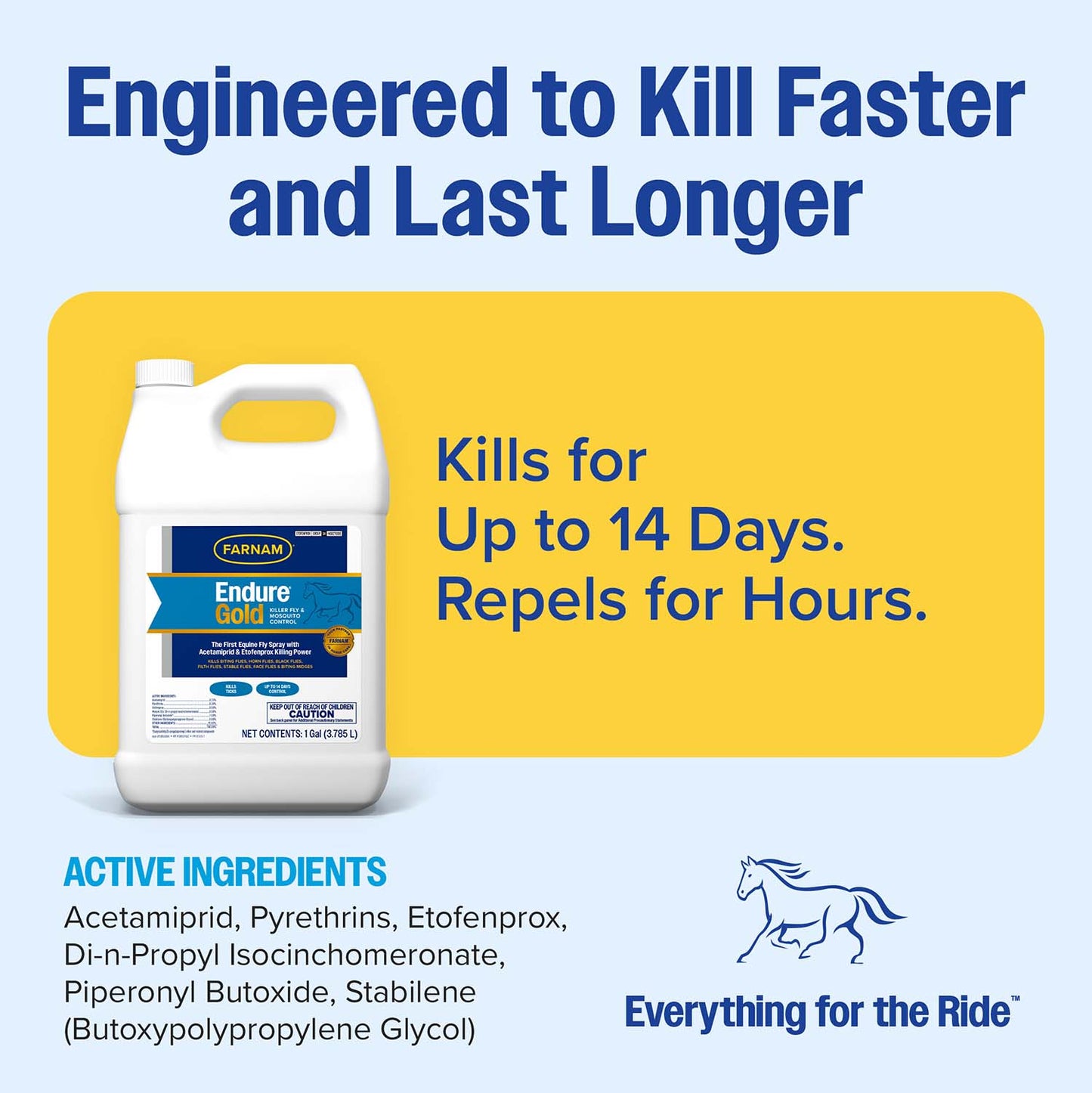 farnam endure gold killer fly & mosquito spray, gallon