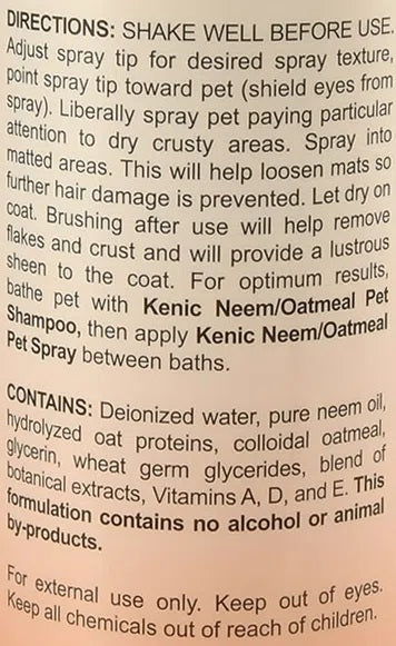 kenic neem/oatmeal spray gl