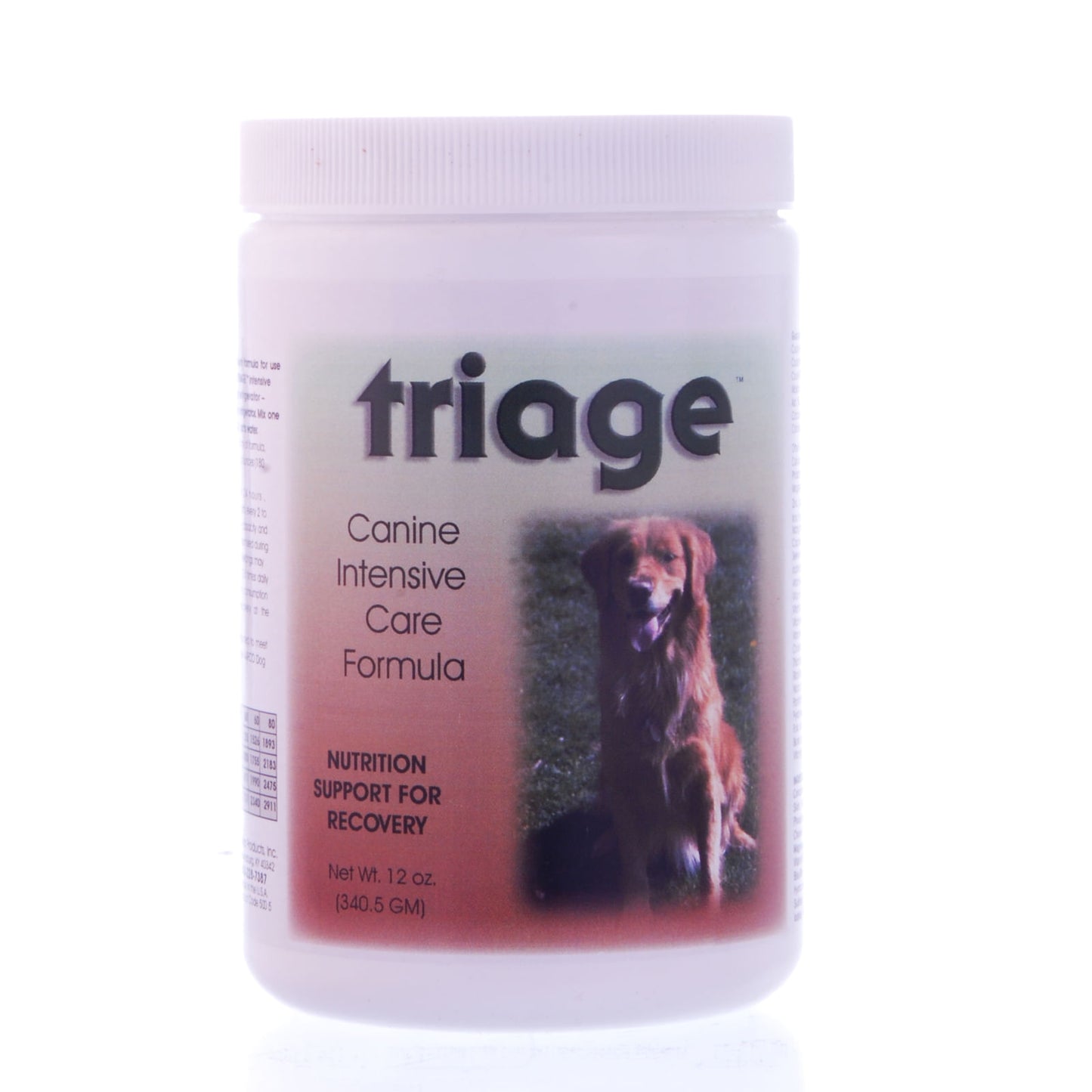 triage canine intensive care formula 12oz