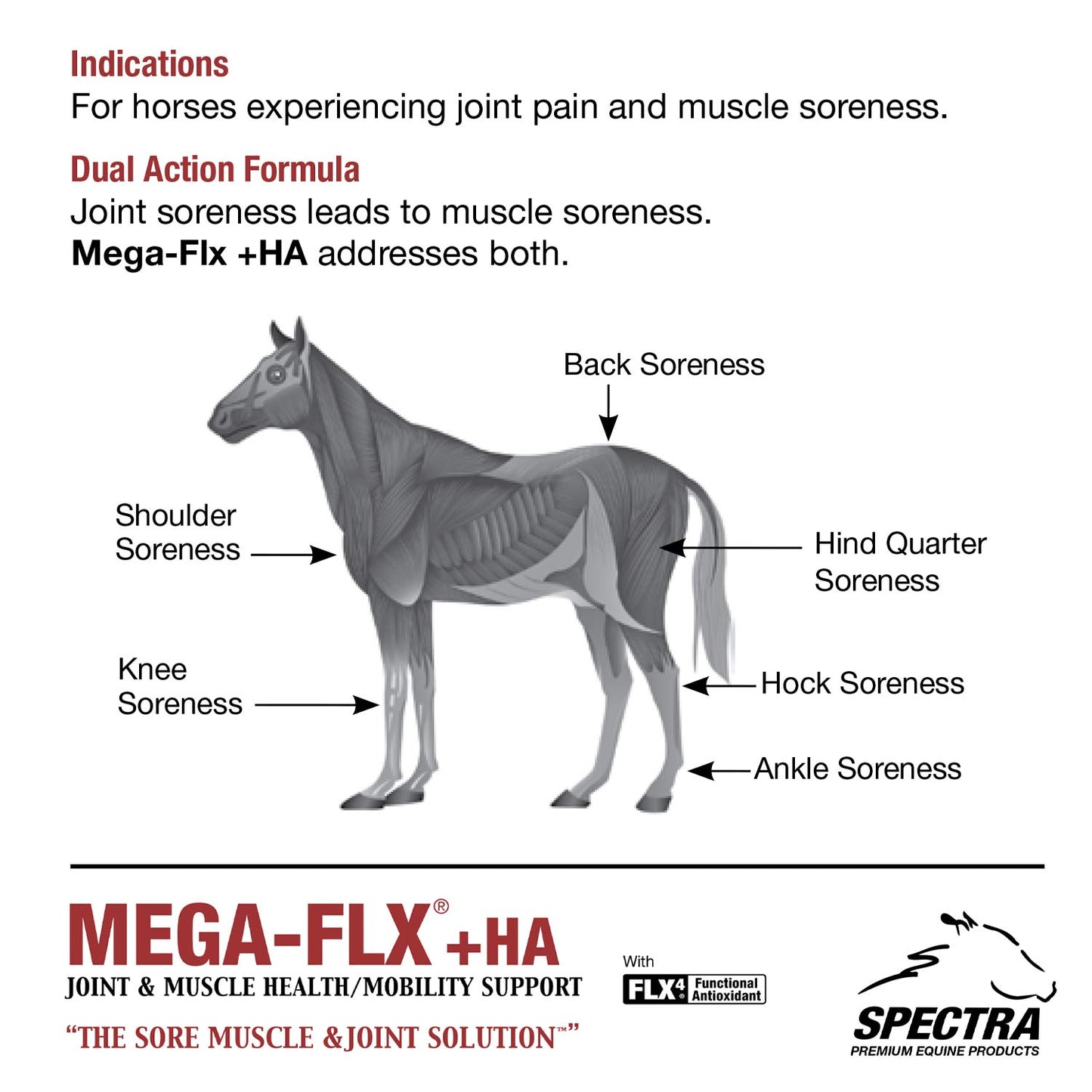 mega-flx +ha - sore muscle/joint liquid, 32 oz