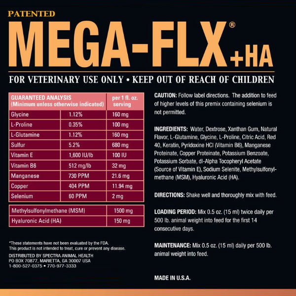 mega-flx +ha - sore muscle/joint liquid, 2.5 gal