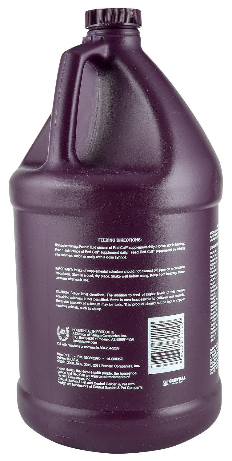 red cell for horse, gallon