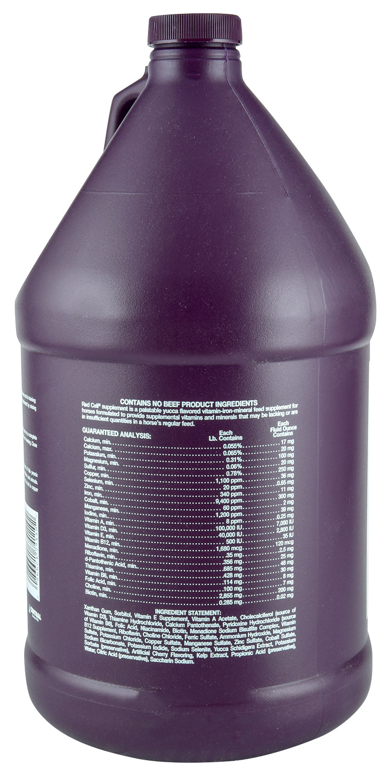 red cell for horse, gallon