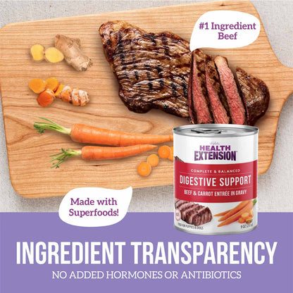 Digestive Support, Beef & Carrot Entrée in Gravy