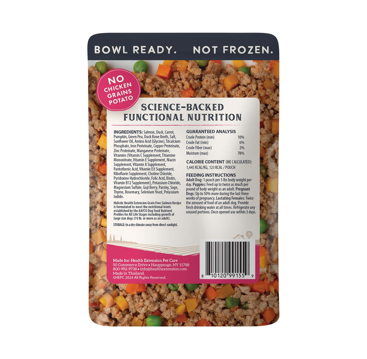 gently cooked grain free salmon recipe pouches for dogs -3oz
