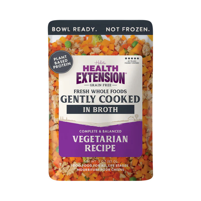 gently cooked grain free vegetarian recipe pouches for dogs -3oz