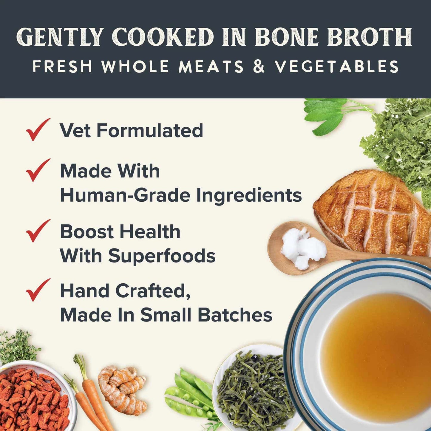 gently cooked grain free duck & kale recipe pouches for dogs -9oz