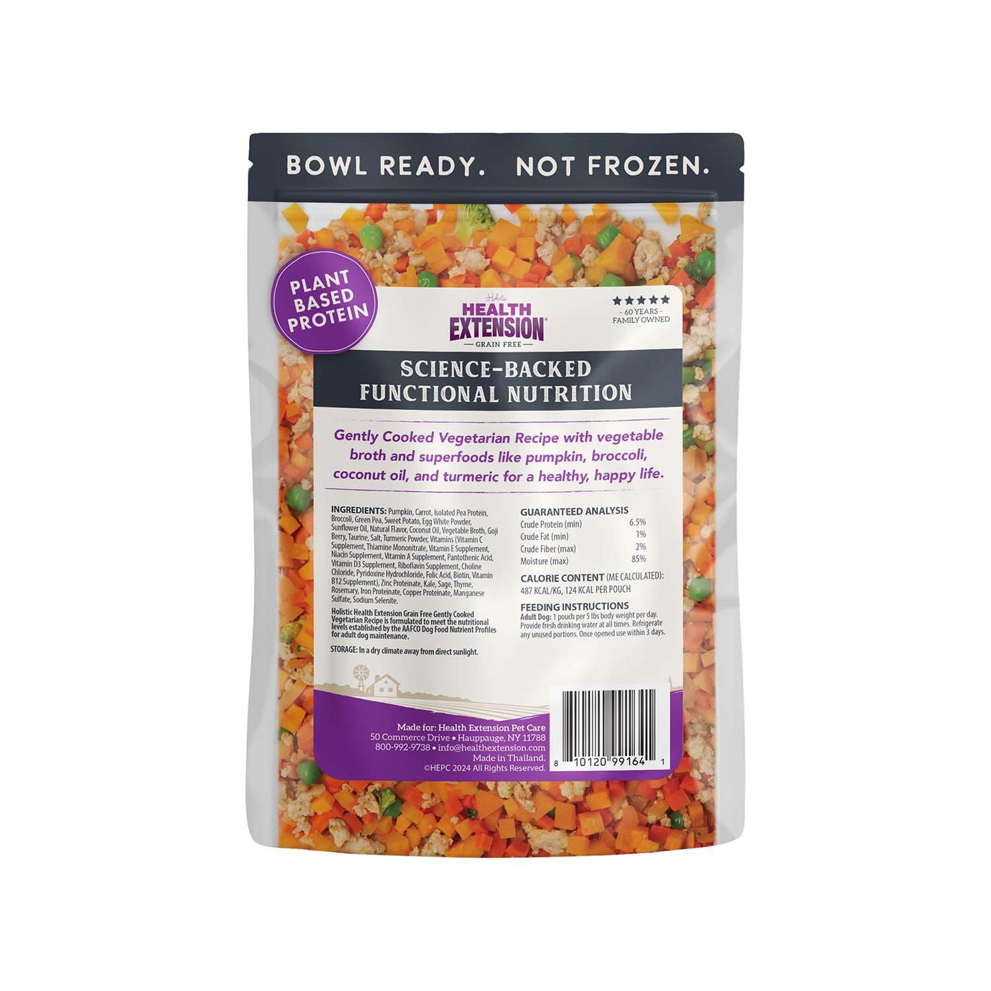 gently cooked grain free vegetarian recipe 9oz pouches for dogs -9oz