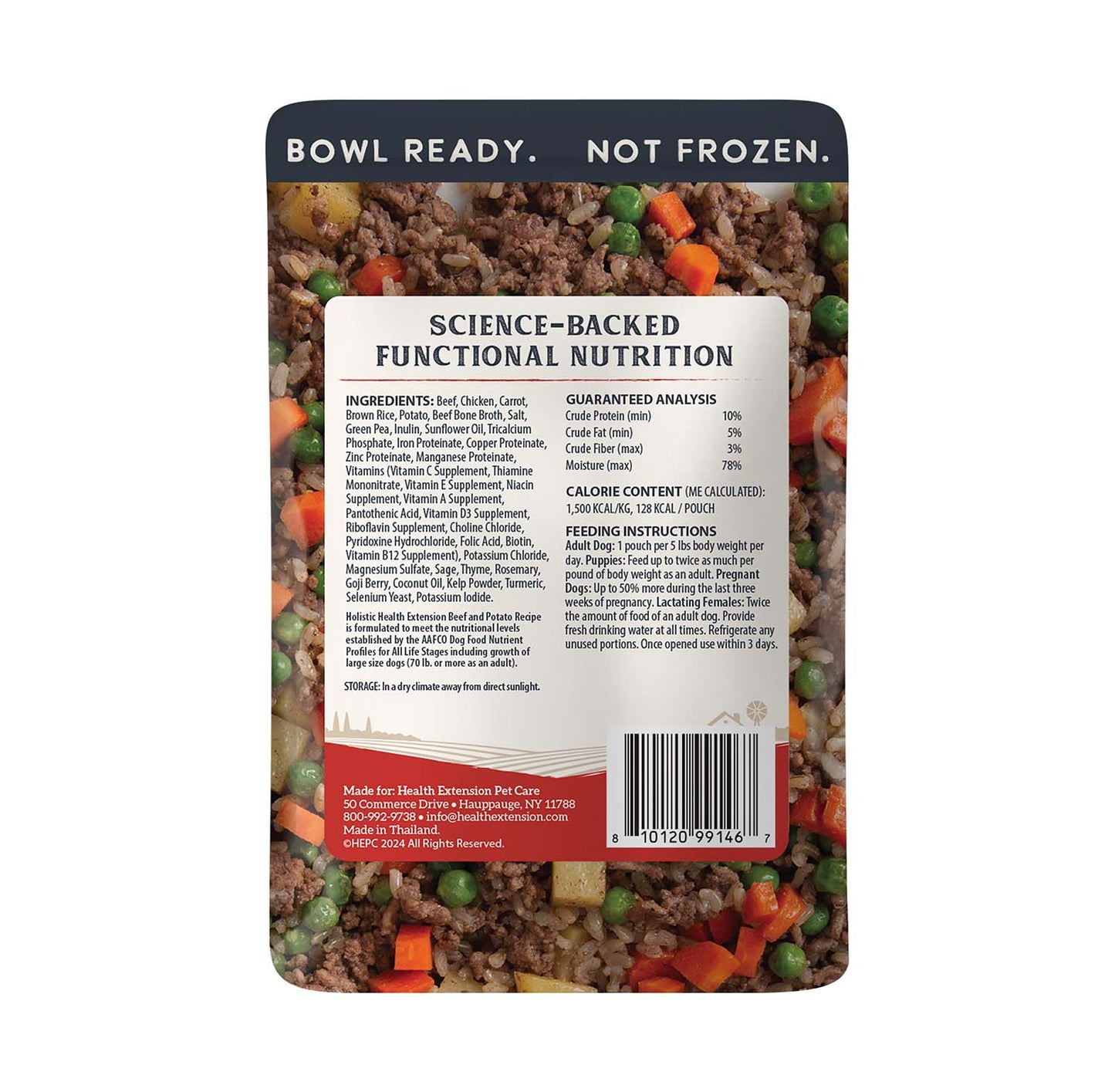 gently cooked beef & potato recipe pouches for dogs -3oz