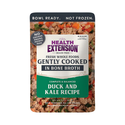 Gently Cooked Grain Free Duck & Kale Recipe Pouches for Dogs -3oz
