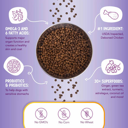 Health Extension Little Bites Lite Chicken & Brown Rice Recipe Dry Dog Food 15lb