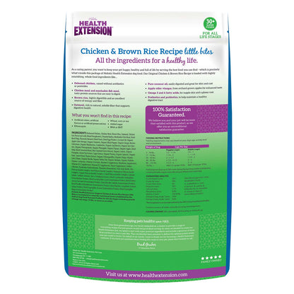 Health Extension Little Bites Chicken & Brown Rice Recipe Dry Dog Food 4lb