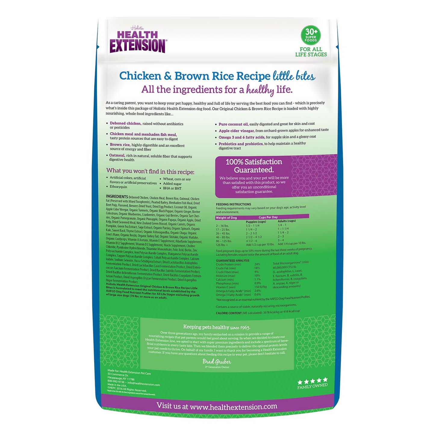 health extension little bites chicken & brown rice recipe dry dog food 10lb