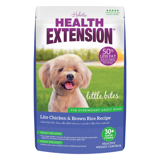 Health Extension Little Bites Lite Chicken & Brown Rice Recipe Dry Dog Food 4lb