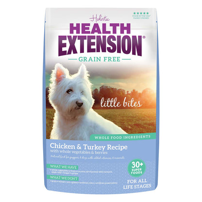 Health Extension Grain Free Chicken & Turkey Little Bites Dry Dog Food 3.5lb