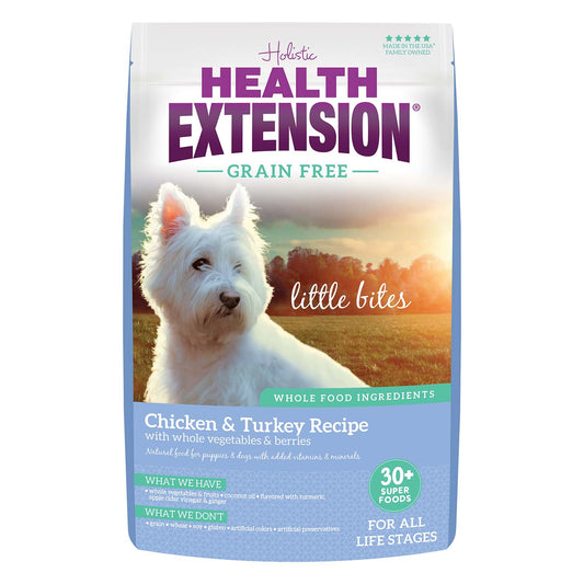 Health Extension Grain Free Chicken & Turkey Little Bites Dry Dog Food 12lb