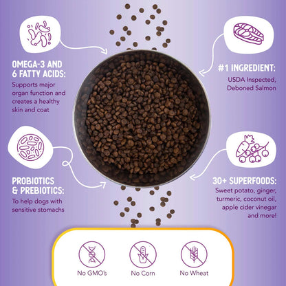 Health Extension Grain Free Salmon Little Bites Dry Dog Food 3.5lb
