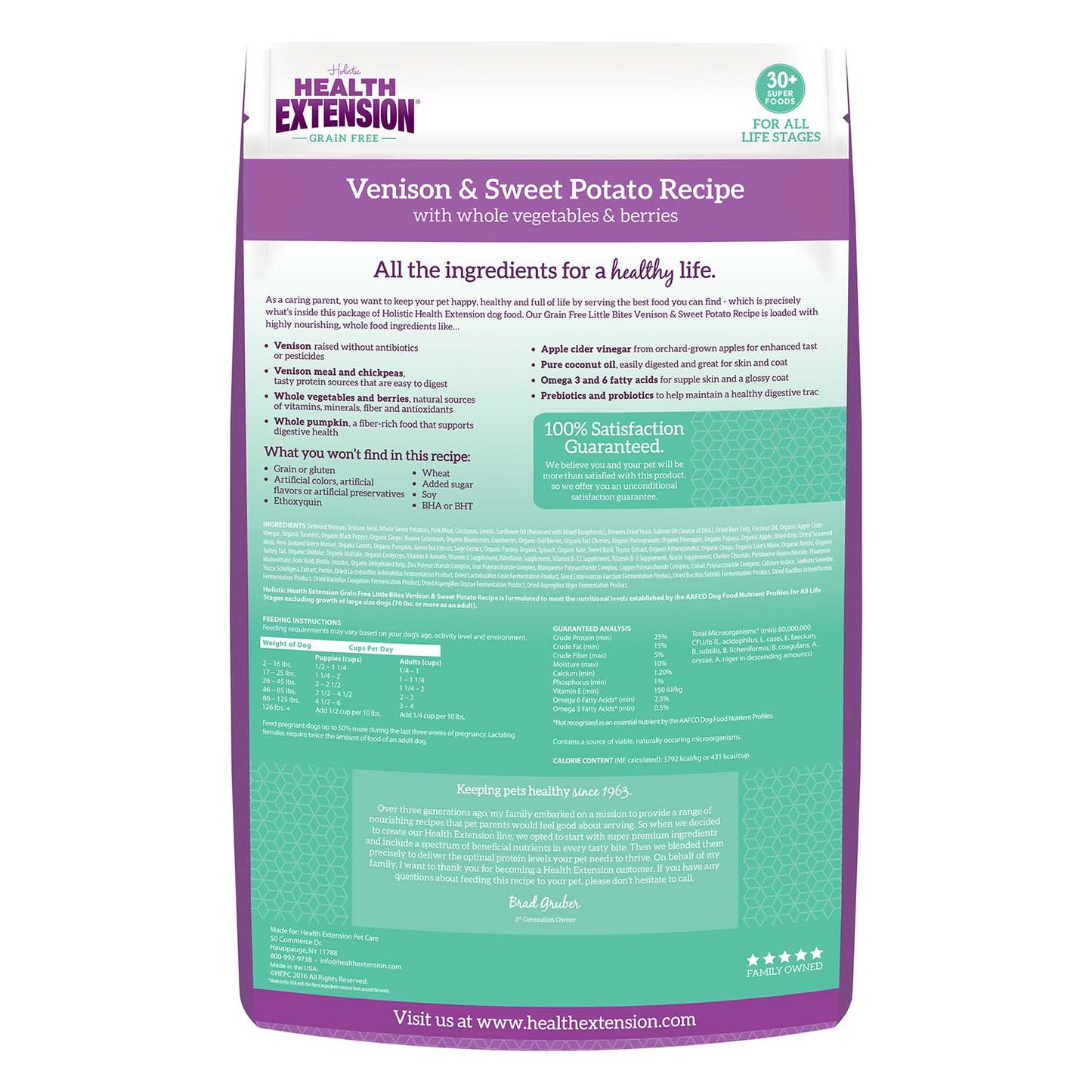 health extension grain free venison little bites dry dog food 3.5lb