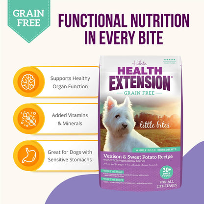 Health Extension Grain Free Venison Little Bites Dry Dog Food 3.5lb