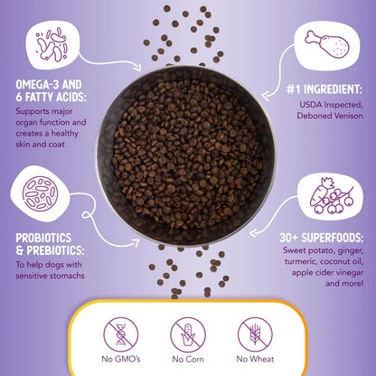 Health Extension Grain Free Venison Little Bites Dry Dog Food 3.5lb