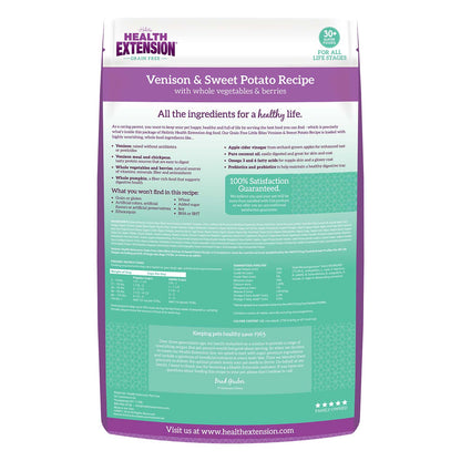Health Extension Grain Free Venison Little Bites Dry Dog Food 12lb