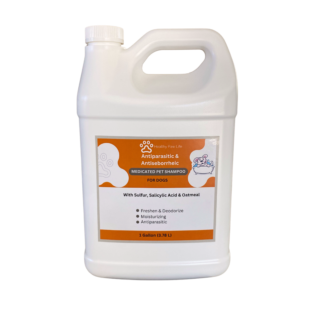 healthy paw life's sulfur, salicylic acid, oatmeal shampoo, 1 gallon
