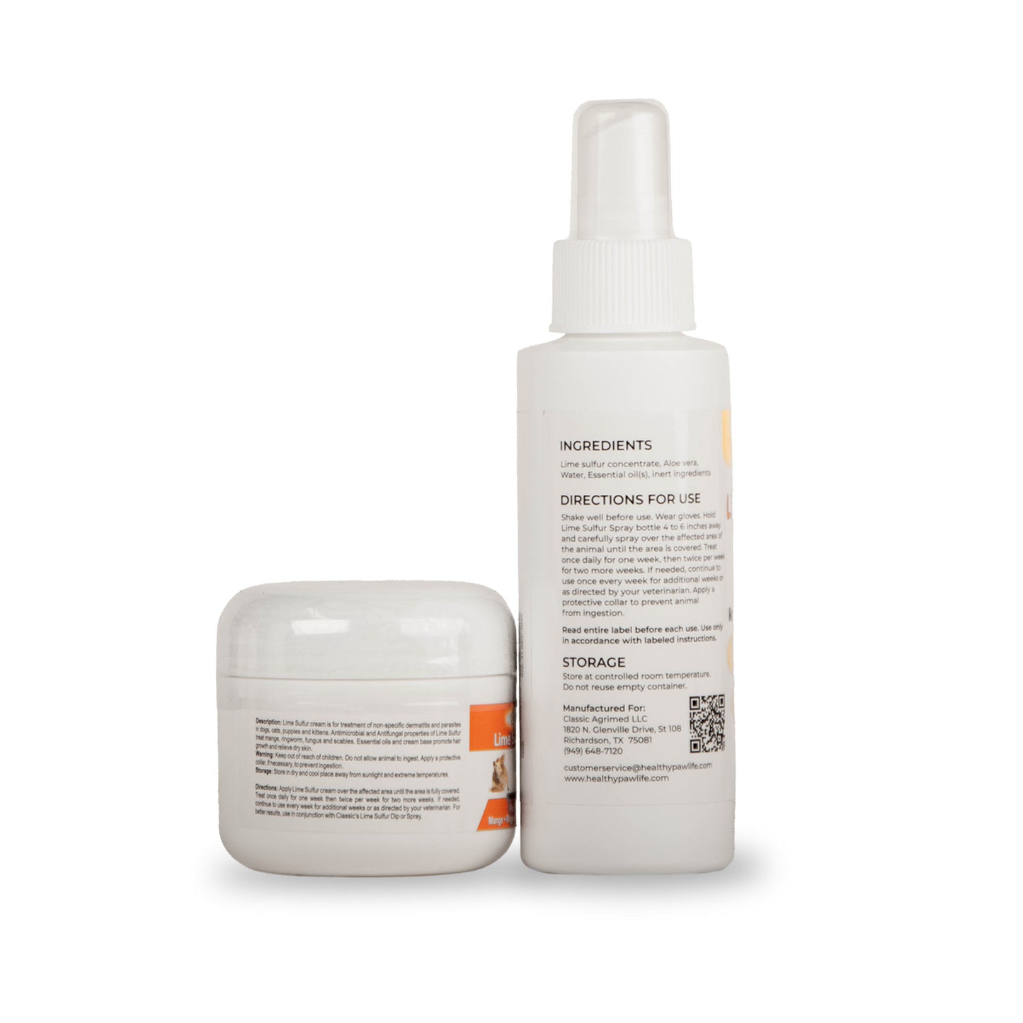 healthy paw life's bundle of lime sulfur spray (4 fl oz) and lime sulfur cream (2 oz)