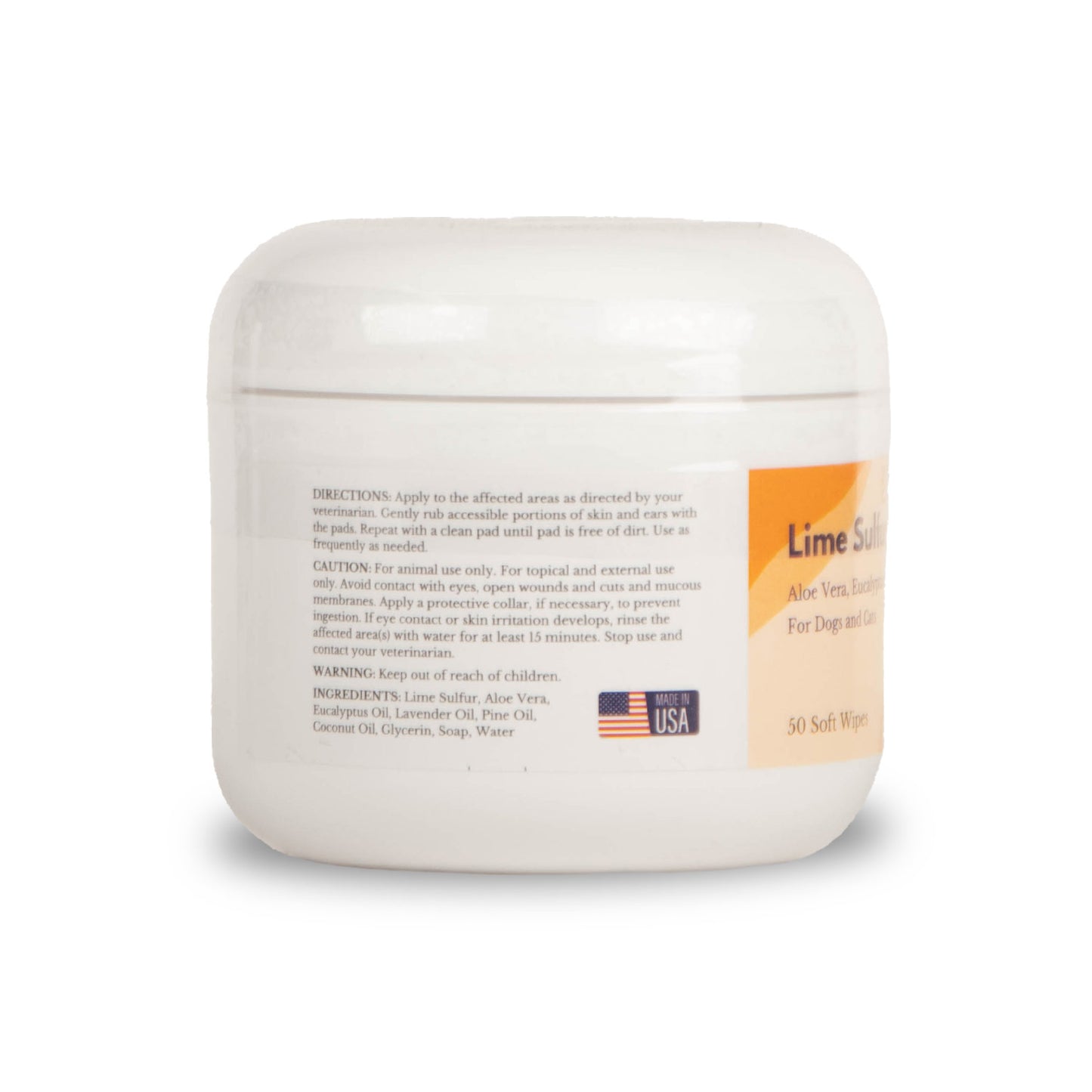 healthy paw life’s lime sulfur wipes  (50ct, 2" skin soothe wipes)