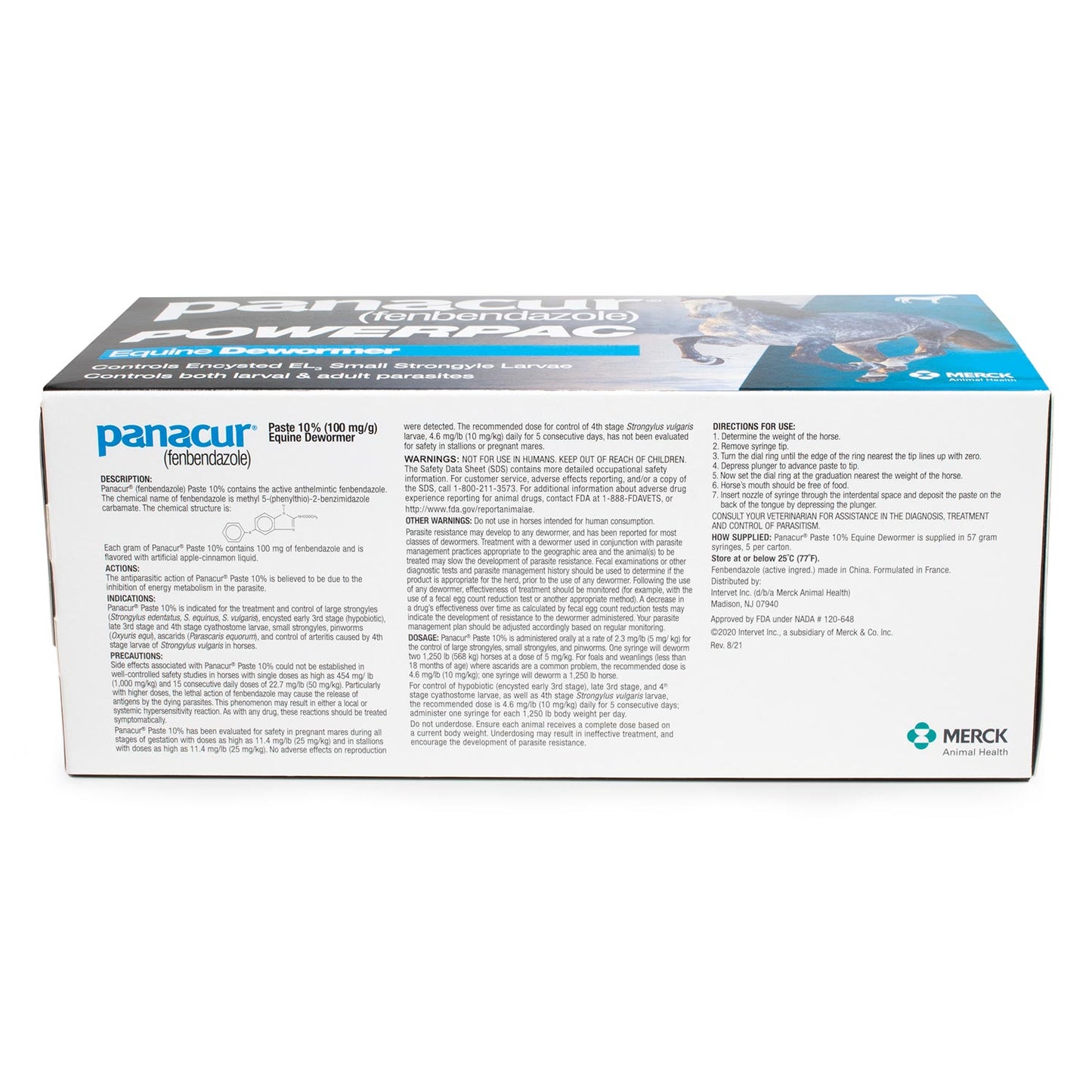 panacur powerpac, (5) 57 gram tubes