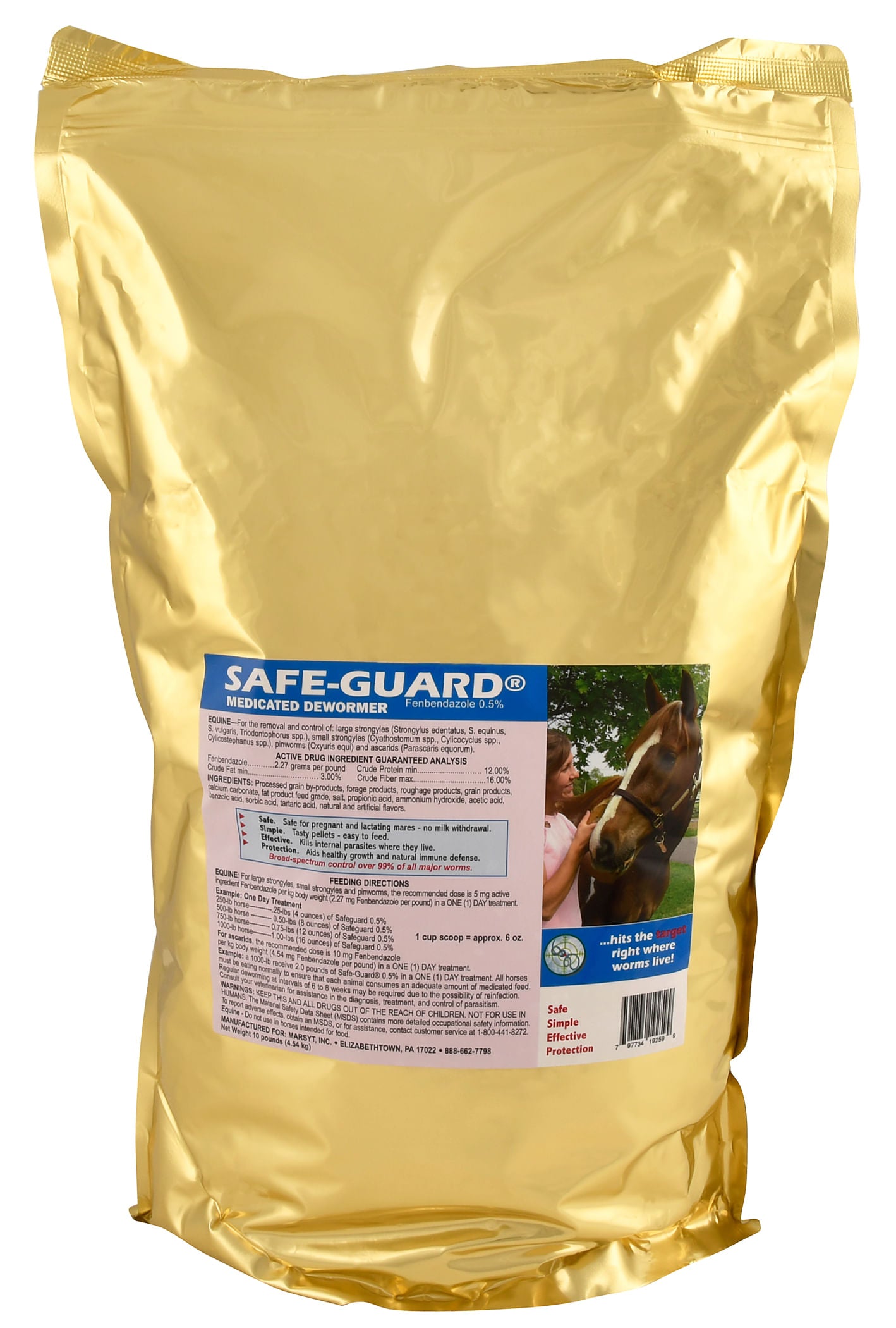 safe-guard equine pellets, 10 lb