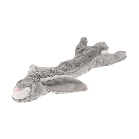 Jeffers Pet Thinnies Unstuffed Plush Dog Toy with Rope & Squeaker – 21" Rabbit, Flat Stuffing Free Chew Toy for Dogs & Puppies – Soft, Durable, Interactive Play, Fetch, Tug, Training, Teething