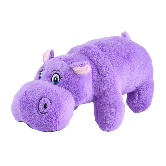 Jeffers Pet Plush Hippo Jr. Dog Toy with Squeaker, 6" - Squishy Puppy Toy for Small Dogs, Lavender Stuffed Animal Pet Toy for Chewing, Cuddling, Indoor Play, Cute Plushies Gift for Pets and Puppies