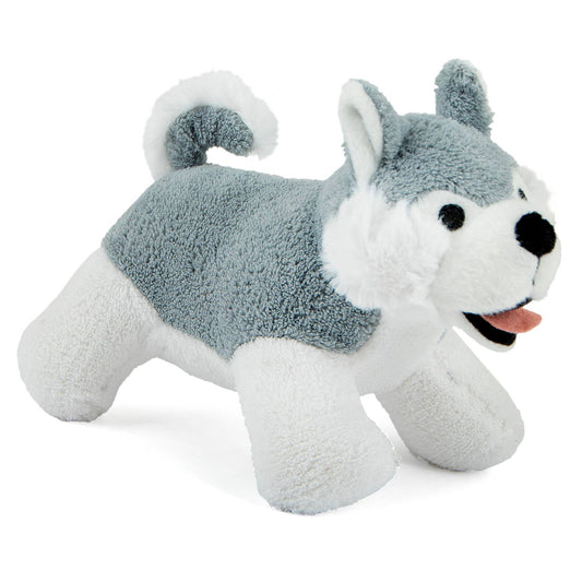 Jeffers Pet Animal Cuddlers Plush Dog Toy with Squeaker, 8" – Soft, Interactive Puppy Toy for Small & Medium Breeds, Indoor or Outdoor Play, Fetch, Snuggle, Great Gift for Christmas - Gray Husky