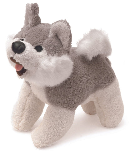 Jeffers Pet Animal Cuddlers Plush Dog Toy with Squeaker, 8" – Soft, Interactive Puppy Toy for Small & Medium Breeds, Indoor or Outdoor Play, Fetch, Snuggle, Great Gift for Christmas - Gray Husky