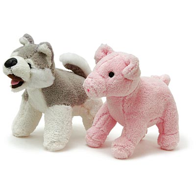 Jeffers Pet Animal Cuddlers Plush Dog Toy with Squeaker, 8" – Soft Interactive Puppy Toy for Small & Medium Breeds, Indoor or Outdoor Play, Fetch, Snuggle, Cute , Great Gift for Christmas - Pink Pig