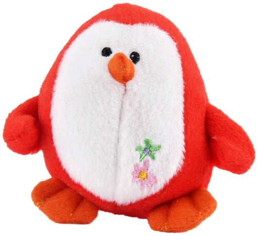 Jeffers 3" Plush Penguin Squeaker Dog Toy, Red - Small Soft Plush Pet Toy with Squeaker, Lightweight Stuffed Toy for Puppies & Small Dogs, Indoor Play & Cuddle Time, Travel Friendly - 1 Pack