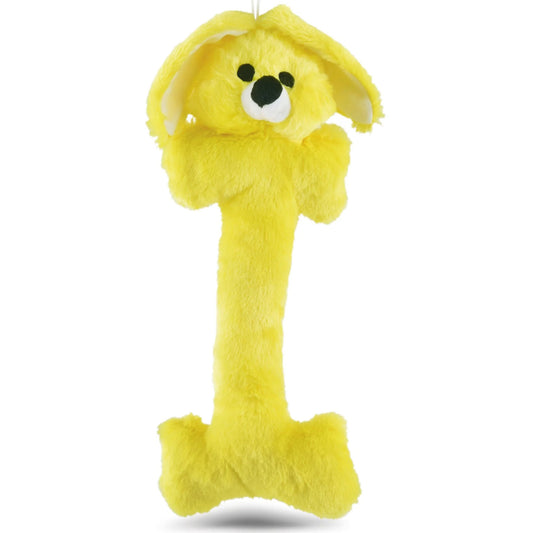 Jeffers Pet Plush Bone Dog Toy with Squeakers, Yellow Bunny, 14" H - Durable & Interactive Chew & Fetch Toy for Puppies, Soft Stuffed Pet Toy for Tug, Games, Christmas Gift, Indoor & Outdoor Fun